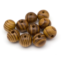 Бусины Деревянные Круглые, Цвет: Коричневый, Размер: 20мм, Отв-тие: 5мм, (УТ100012569)