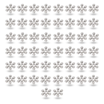 Бусины-Разделители, Бижутерный Сплав, Снежинка, Цвет: Античное Серебро, Размер: 8.5х2.5мм, Отверстие 1.5мм, (УТ100012773)