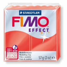 Полимерная Глина, FIMO Effect, №204 (57г), Цвет: Полупрозрачный Красный, (УТ100013538)