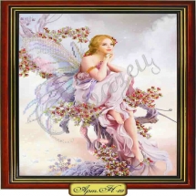 Подарочный Мешочек из органзы, Прозрачный, с Рисунком, Цвет: Оранжево-красный, Размер: 9x7см, (УТ100010934)