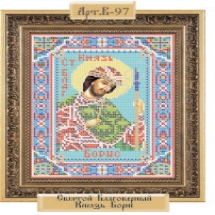 Схема Часткова для Вишивки А4, Бісером, "Св. Благовірний Князь Борис", ТМ "Рішельє" Арт. В-97, (УТ0003893)