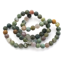 Бусины Натуральный Индийский Агат Матовые Круглые, 6мм, Отверстие 1мм, около 55шт/38см/нить, (УТ100013866)