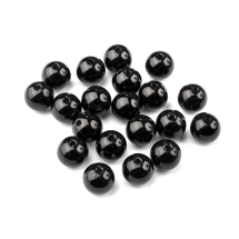 Перли Намистини Пластикові ABS, Глянцеві, Круглі, Колір: Чорний, Розмір: Діаметр 12мм, Отвір 2 мм, близько 25шт / 25г, (УТ100013981)