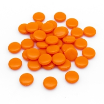 Бусины Акрил Круглые Плоские, Цвет: Коралловый, Диаметр: 14мм, Толщина: 5мм, Отверстие 1мм, около 65шт/50г, (УТ100014030)