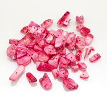 Намистини Річковий Перламутр Крихта, Кораловий, 8~17x5~7x4~6мм, Отвір 1мм, близько 64шт/50г, (УТ100014010)