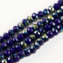 Бусины Стеклянные, Рондель, прозрачные, Цвет: Шоколадный, Размер: Диаметр: 3мм, Толшина: 2мм, Отверстие 0.5мм, 190шт/41см/нить (УТ100012620)