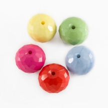 Бусины Акрил, Рондель, Цвет: Микс, Размер: 20х16мм, Отверстие 1мм, (УТ100014263)