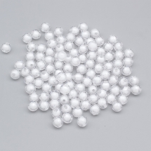 Бусины Акрил Граненые Прозрачные, Бусина в Бусине, Круглые, Цвет: Бесцветный, Диаметр: 10мм, Отверстие 2мм, около 90шт/50г, (УТ100014035)