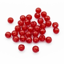 Бусины Акрил Граненые Прозрачные, Бусина в Бусине, Круглые, Цвет: Красный, Диаметр: 10мм, Отверстие 2мм, около 90шт/50г, (УТ100014037)