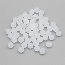 Бусины Акриловые Матовые Прозрачные Круглые, Бесцветные, 10мм, Отверстие 2мм, около 45шт/25г, (УТ100014111)