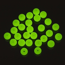 Намистини Акрил Флуоресцентні, що світяться, Круглі, Колір: Світло-зелений, Розмір: Діаметр: 8 мм, Отвір 2мм, близько 85шт / 25г, (УТ100014159)