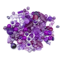 Бусины Акриловые "Бомбей" Смешанные Формы, Фиолетовый, 5.5-28x6-20x3-11мм, Отверстие 1-5мм, около 74шт/50г, (УТ100014231)