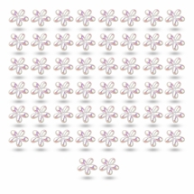 Намистини Акрилові Непрозорі, АВ колір, Квітка, Колір: Білий, Розмір: 20x19 ~ 20x3мм, Отвір 1мм, (УТ100014328)