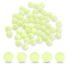 Бусины Акриловые Флуоресцентные Светящиеся, Круглые, Светло-Зеленый, 10мм, Отверстие 2мм, около 45шт/25г, (УТ100014331)