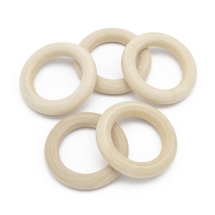 Конектор Кільце Дерево, Бежевий, 55мм, Товщина 9мм, Отвір 37мм, (УТ100012841)