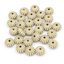 Намистини Акрилові "Париж" Рондель, з Малюнком Металік Золото, Колір: Бежевий, Розмір: 14x8мм, Отвір 2.5мм, близько 28шт/25г, (УТ100014397)