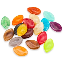 Бусины Акриловые Имитация Натурального Камня, Конский Глаз, Микс, 29~30x19x7мм, Отверстие 2мм, около 18шт/50г, (УТ100014422)