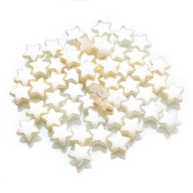 Перли Намистини Акрилові, Глянцеві, Зірка, Білий, 14x14x5мм, Отвір: 1.5мм, близько 55шт/25г, (УТ100014427)