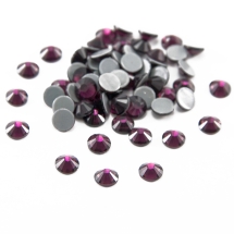 Стеклянные Стразы - Кабошоны, Граненые, Класс А, Плоские Круглые, Цвет: Аметист, Размер: 1.9~2мм, (УТ100014474)