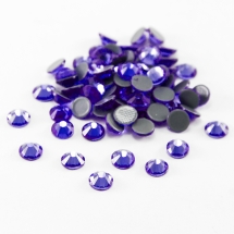 Стеклянные Стразы - Кабошоны, Граненые, Класс А, Плоские Круглые, Цвет: Танзанит, Размер: 1.9~2мм, (УТ100014485)