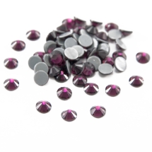 Стеклянные Стразы - Кабошоны, Граненые, Класс А, Плоские Круглые, Цвет: Аметист, Размер: 4.6~4.8мм, (УТ100014513)