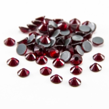 Стеклянные Стразы - Кабошоны, Граненые, Класс А, Плоские Круглые, Цвет: Сиам, Размер: 4.6~4.8мм, (УТ100014514)