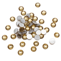 Стеклянные Стразы - Кабошоны, Граненые, Класс А, Плоские Круглые, Цвет: Светлый Топаз, Размер: 4.6~4.8мм, (УТ100014516)