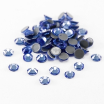 Стеклянные Стразы - Кабошоны, Граненые, Класс А, Плоские Круглые, Цвет: Светлый Сапфир, Размер: 3~3.2мм, (УТ100014522)