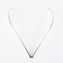 Основа для Ожерелий, Нержавеющая сталь, Цвет: Сталь, Внутренний Диаметр около 17х13см, Ширина 3мм, Толщина 1мм, (УТ100014757)