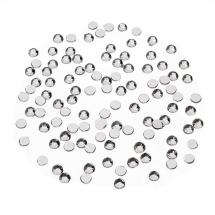 Акриловые Стразы - Кабошоны, Граненые, Плоские Круглые, Цвет: Бесцветный, Размер: 3x1мм, (УТ100014772)