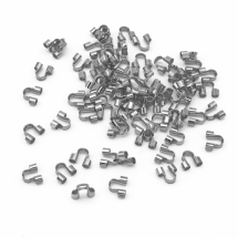 Зажимы Протектор для Проволоки, Эко Латунь, Цвет: Платина, Размер: 5х4х1мм, Отв-тие 0.5мм, около 150шт/5г, (УТ100014864)