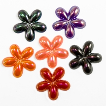 Бусины Акриловые Непрозрачные, АВ цвет, Цветок, Цвет: Микс, Размер: 20x19~20x3мм, Отверстие 1мм, (УТ100014275)