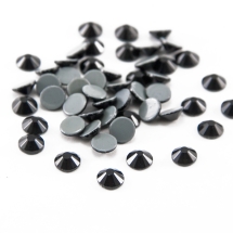 Стеклянные Стразы - Кабошоны, Граненые, Класс А, Плоские Круглые, Цвет: Черный, Размер: 6.3~6.5мм, (УТ100014500)