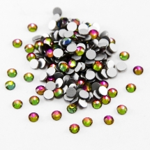 Скляні Стрази - Кабошони, Грановані, Клас А, Плоскі Круглі, Колір: Мультіцвет, Розмір: 3.8 ~ 4 мм, (УТ100014505)