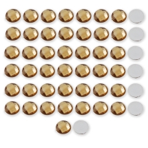 Акриловые Стразы - Кабошоны, Граненые, Плоские Круглые, Цвет: Коричневый, Размер: 12х4.5мм, (УТ100014584)