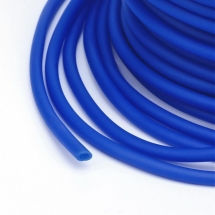 Шнур Резиновый Синтетический полый, Цвет: Синий, Размер: Толщина 2мм, Отверстие около 1мм, (УТ100015047)