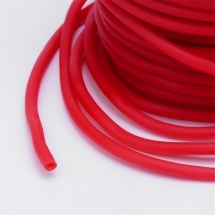 Шнур Резиновый Синтетический полый, Цвет: Красный, Размер: Толщина 2мм, Отверстие около 1мм, (УТ100015053)