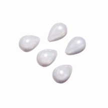 Перли Shell Pearl, Клас А, Крапля, Отвір Ненаскрізний, Колір: Білий, Розмір: 11x8мм, Отвір 1мм, (УТ100015156)