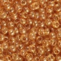 Бисер 48018 Чешский Preciosa 10/0, Прозрачный блестящий TS, Светло-коричневый, Круглый, (УТ100015244)