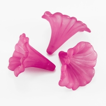 Бусины Акрил Матовые, Прозрачные, Цветок, Цвет: Камелия, Размер: 41x35x35мм, Отверстие 3мм, (УТ100015488)