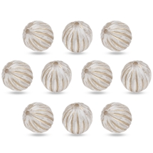 Бусины Акриловые "Милан" Круглые, с Рисунком Металлик Золото, Цвет: Бесцветный, Диаметр 12мм, Отверстие 1.5мм, (УТ100015514)