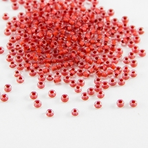 Бисер 38498 Чешский Preciosa 10/0, Прозрачный Окраска из Середины CTC, Красный, Круглый, (УТ100015552)