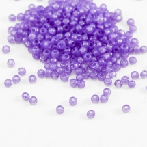 Бисер 41123 Чешский Preciosa 10/0, Прозрачный Радужный TR, Сиреневый, Круглый, (УТ100015553)