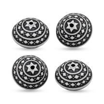 Бусины Акрил Рондель, Крафт Стиль, Цвет: Черный, Размер: 28x21мм, Отверстие 3мм (УТ100015581)