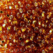 Бисер 17090 Чешский Preciosa 10/0, Бисер Preciosa 33129/17090, размер 10/0, Прозрачный с серебряной полосой TSL, Золотой, Круглый, (УТ100015632)