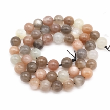 Намистини Натуральний Сонячний Камінь, Клас АА, На нитках, Круглі, Колір: Коричневий, Розмір: Діаметр: 6мм, Отвір 1мм, близько 60шт / 39см / нитка, (УТ100015711)