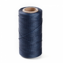 Шнур Вощений Поліестер Плоский для плетіння, Макраме та біжутерії, Морський Синій, 1х0.3мм, близько 260м/котушка, (УТ100015811)