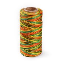 Шнур Вощеный Полиэстер Плоский для плетения, Макраме и бижутерии, Разноцветный, 1х0.3мм, около 260м/катушка, (УТ100015818)