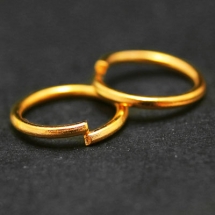 Колечки Одинарные Открытые, Железные, Цвет: Золото, Размер: 8х0.7мм, Внутренний Диаметр 6,6мм, около 500шт/50г, (БА000000786)