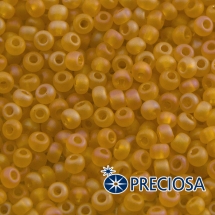 Бисер 80060 Чешский Preciosa 6/0, Прозрачный матовый TM, Оранжевый, Круглый, (УТ100015835)